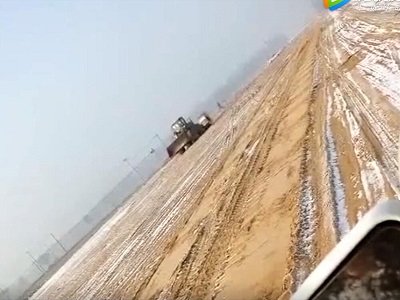 江蘇徐州沖擊壓路機現場視頻