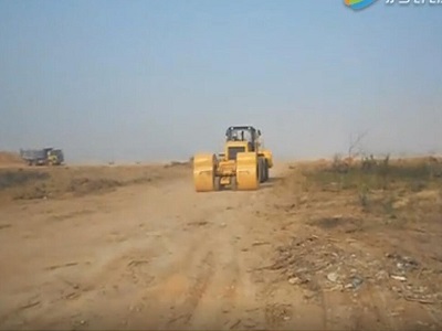 湛江沖擊壓路機現場視頻